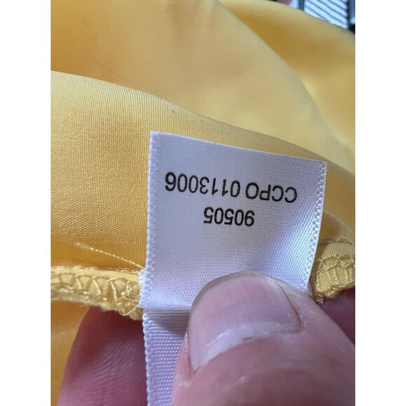 Vintage Metrostyle Womens Jumpsuit Yellow Elastic Waist Buttons Drawstring M - Picture 10 of 12